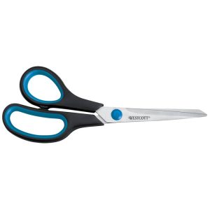 Forbici per mancini Westcott Soft Grip Easy Grip lame asimmetriche 21 cm blu/nero E-30282 00
